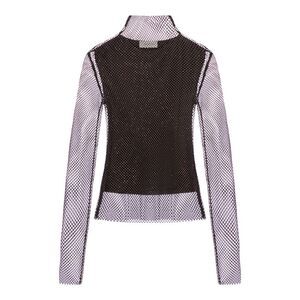 Sportmax Women Rhinestone Mesh T-Shirt